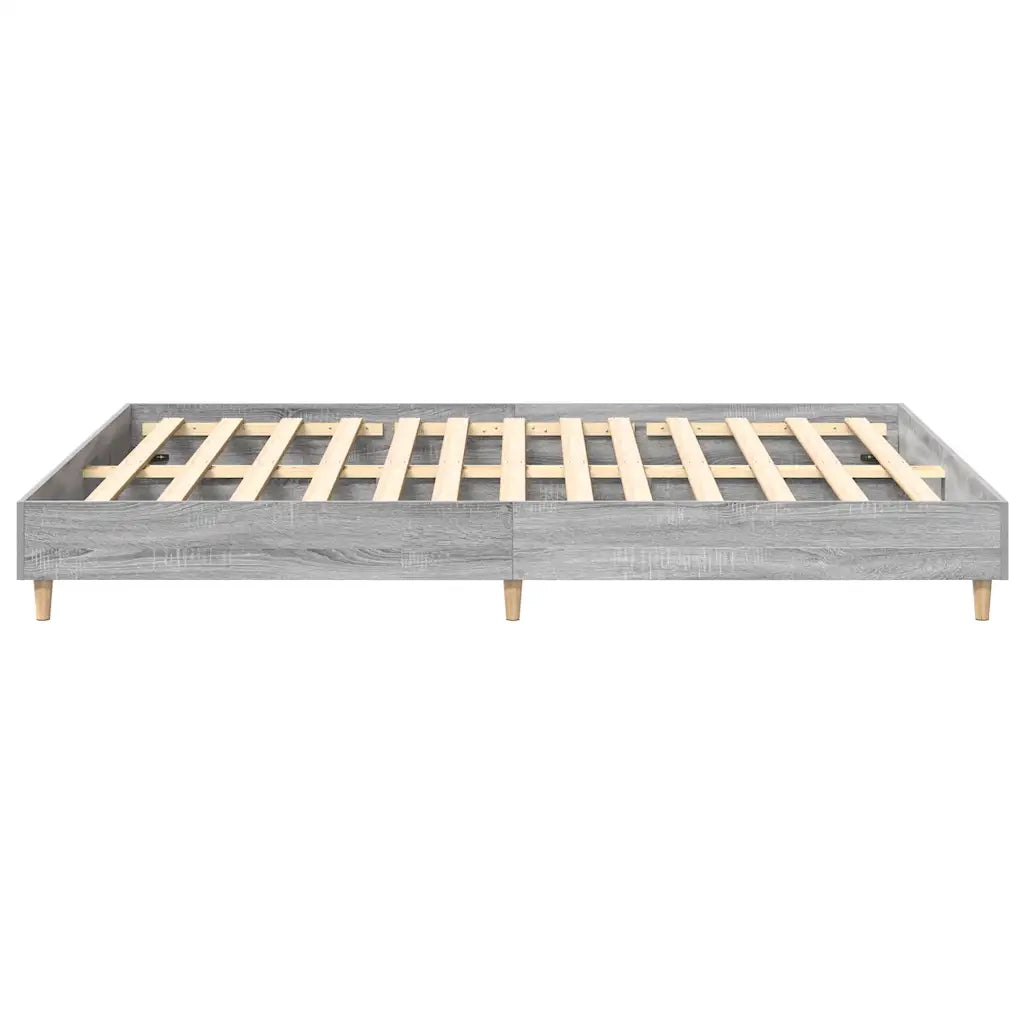 Letto matrimoniale | Letto per adulti | Giroletto senza Materasso Grigio Sonoma 140x200 cm Truciolato