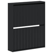 Mobiletto per Scarpe da Muro ZWOLLE 71 x 17 x 86 cm Nero 896416