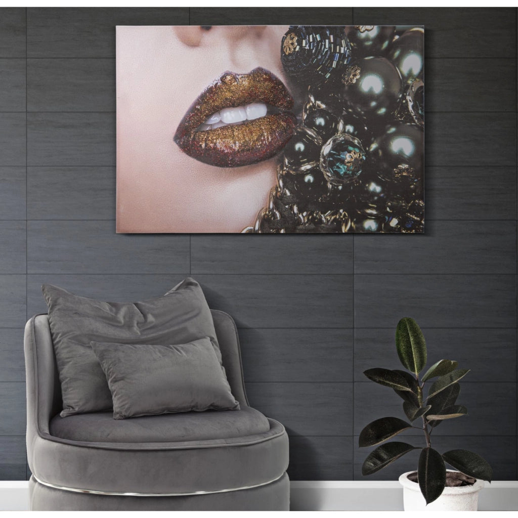 Stampa su Tela Viso 15, Multicolore, Legno, 80x3,8x120 cm