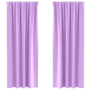 Tende Oscuranti | Tende Blackout con Anelli 2 pz Viola 260 x 140 cm Poliestere