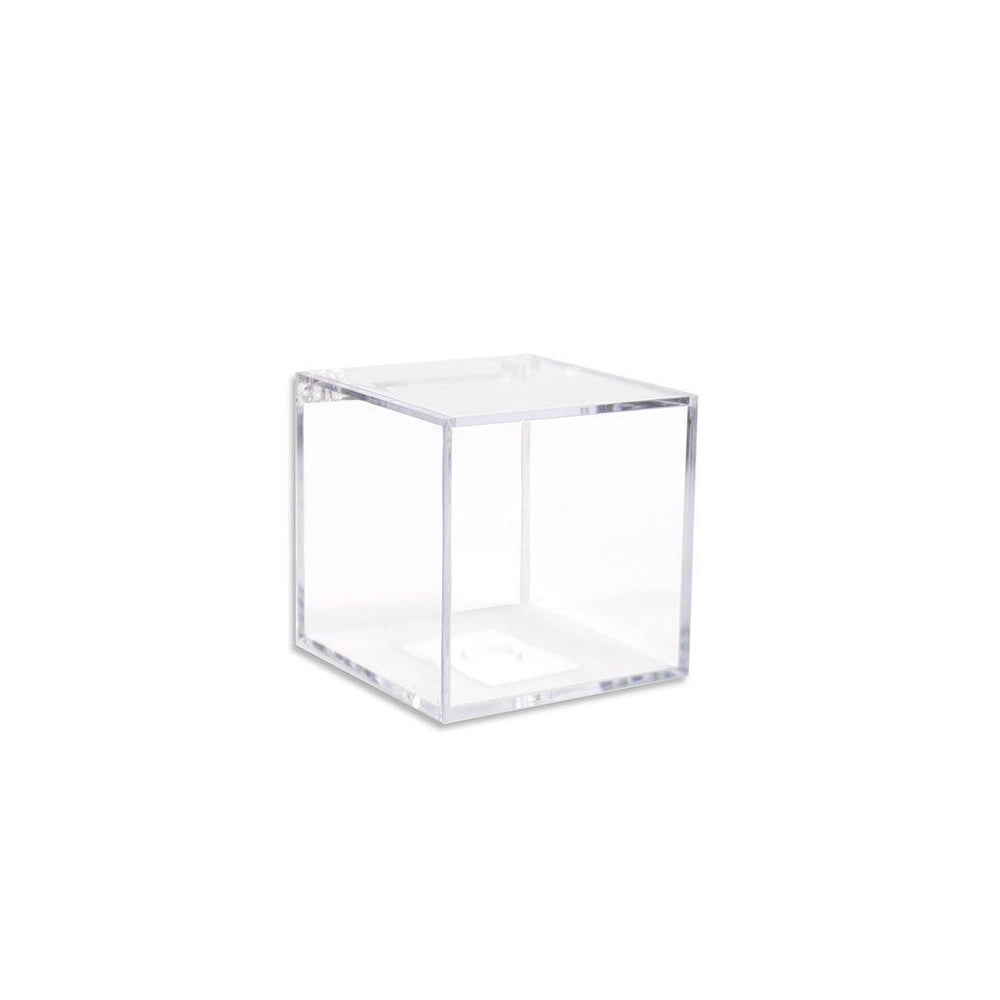 Trade Shop - 12 Scatoline Scatole Cubo Plexiglass 6x4cm Trasparente Porta Confetti Bomboniera -