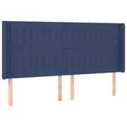 Testiera | Testata ad Orecchio Blu 163x16x118/128 cm in Tessuto
