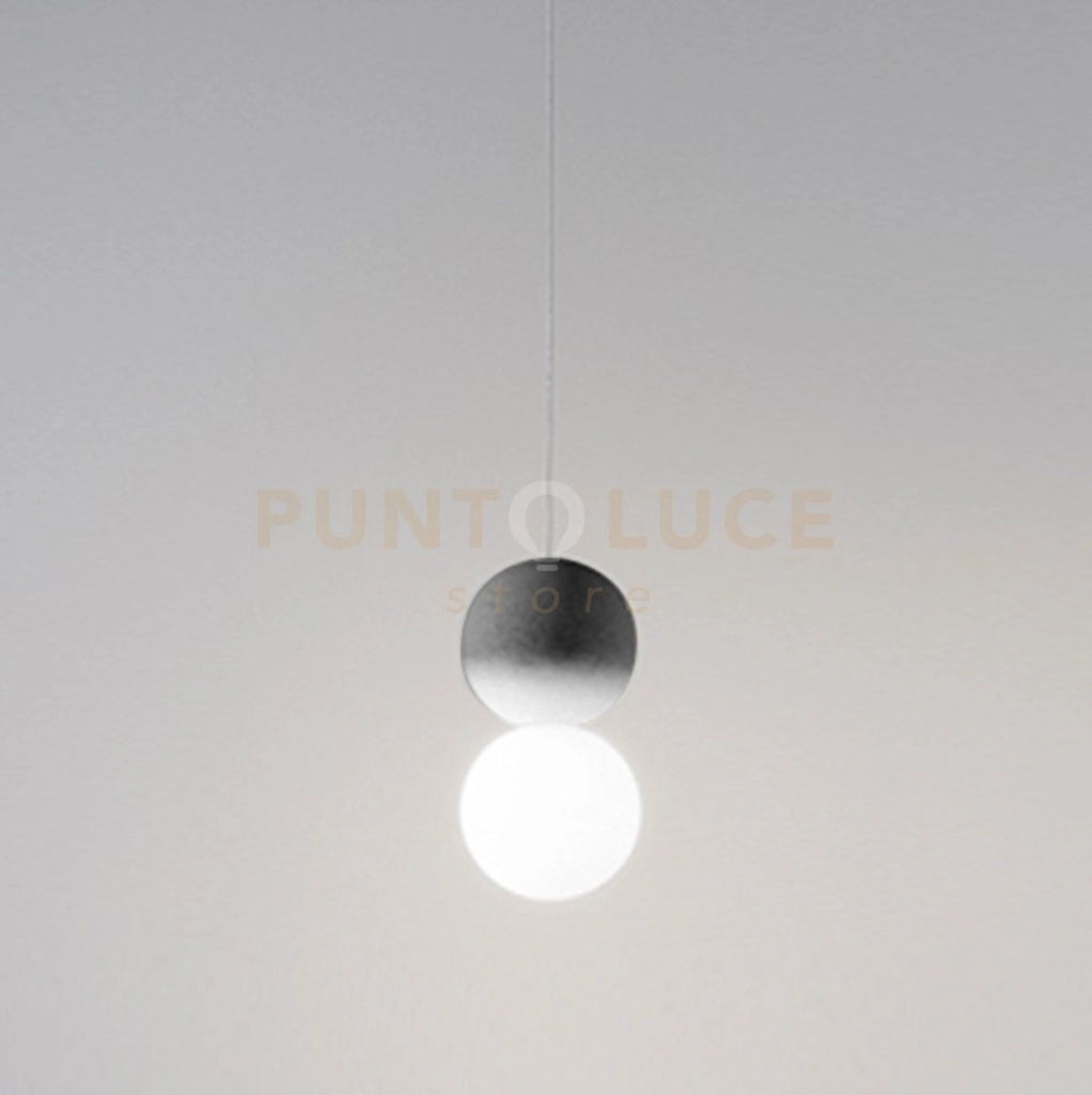 SFERA S - LAMPADARIO A SOSPENSIONE METALLO E VETRO GRIGIO-SCURO 1 LUCE ATTACCO G9