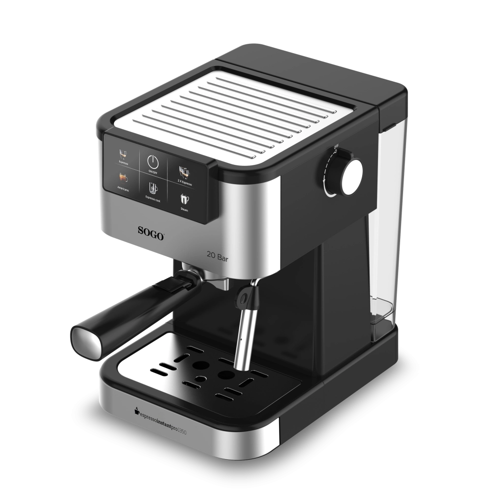 Macchina caffè espresso 20 bar con cappuccinatore, serbatoio 1,5L e pannello touch digitale per caffè cremoso - Sogo