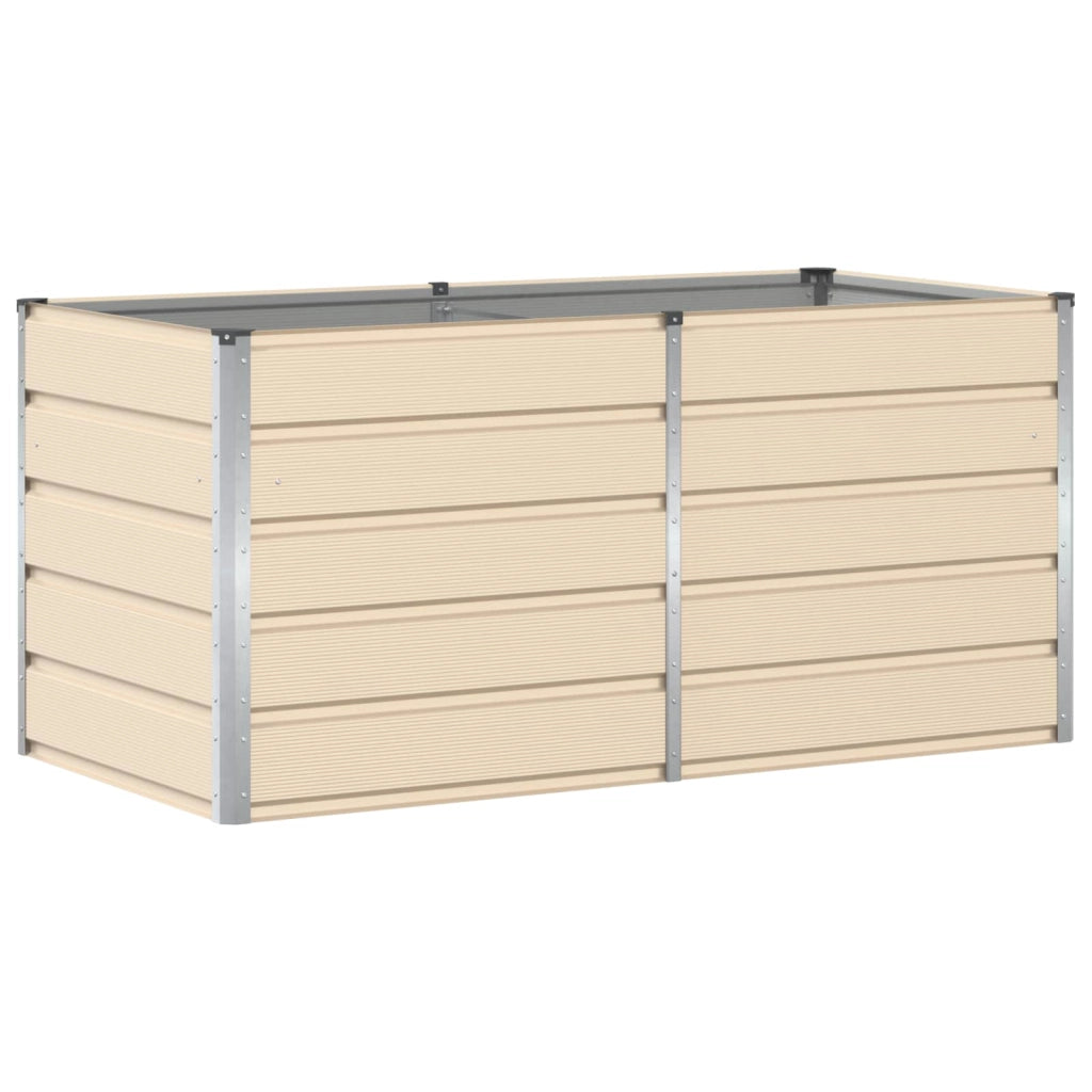 Fioriera moderna 160 x 80 x 75 cm per interni/esterni design industriale acciaio avorio 02_0059146