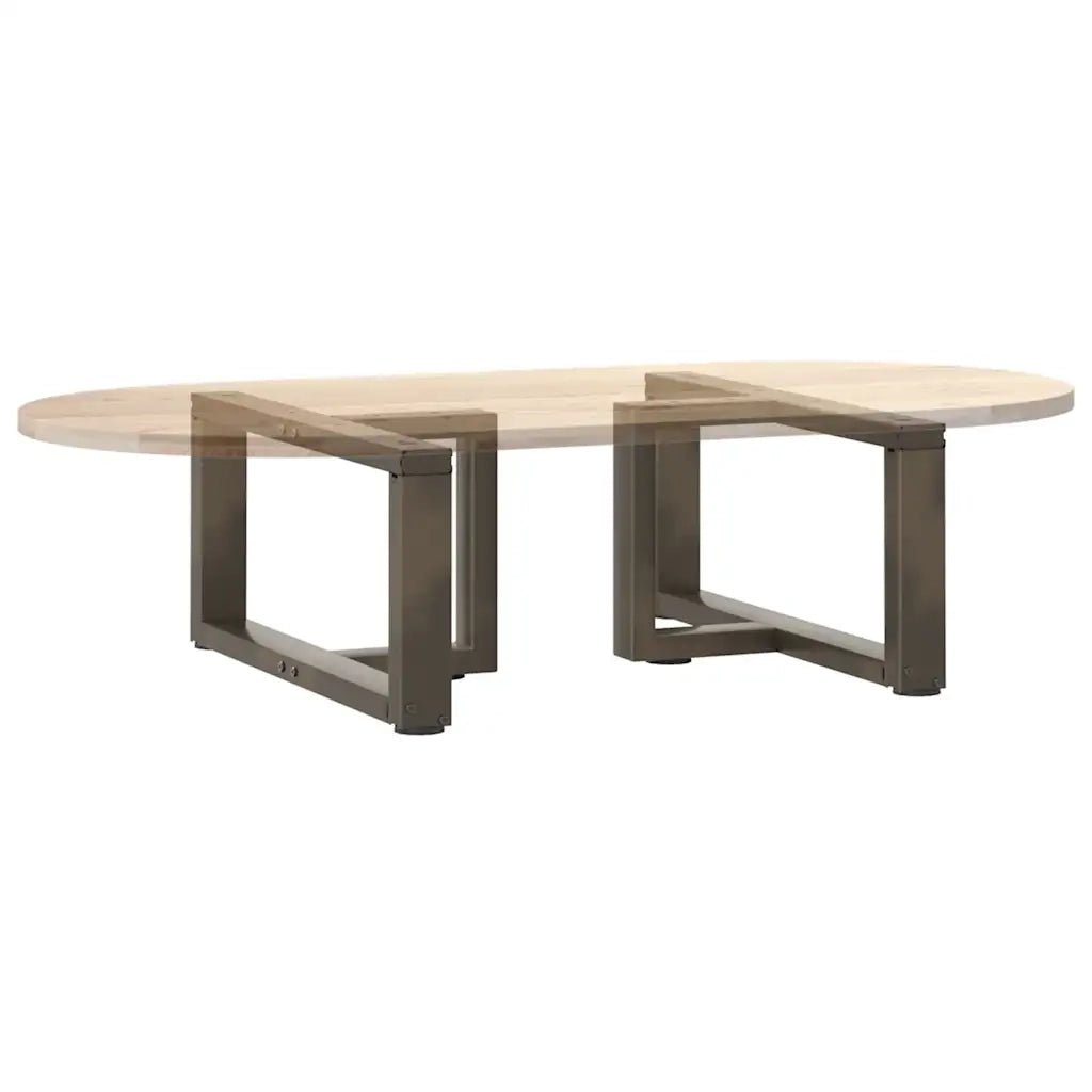 Gambe per Tavolino da Caffè a Forma di T 2 pz Nere 60x25x(30-31) cm Acciaio 4013015