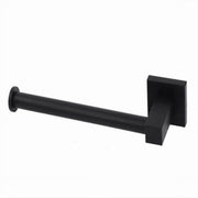 Trade Shop - Porta Rotolo Per Carta Igienica Da Muro In Acciaio Nero Arredo Per Bagno 79982 -