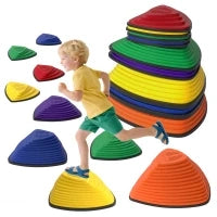 Set di 9 pietre di equilibrio, design antiscivolo, per interni & esterni, impilabile, Multicolore