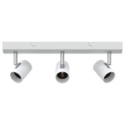 Faretto da soffitto in stile moderno e contemporaneo 38 x 6,5 x 11,5 cm finitura opaca metallo bianco 02_0058292