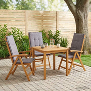 Sedie da giardino reclinabili 3 pz Naturale 42041434