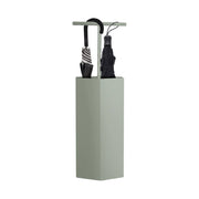 Ohm - Portaombrelli di Design 25x72x22 cm con Feritoia di Svuotamento acqua in Metallo Salvia