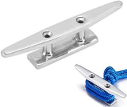 Cleat di Accoppiamento in Acciaio Inossidabile - Verricciabile - Impianto di Fissaggio della Corda per Darsena - Multifunzionale - Duraturo - Resistente alle Intemperie - Cleat di Docking