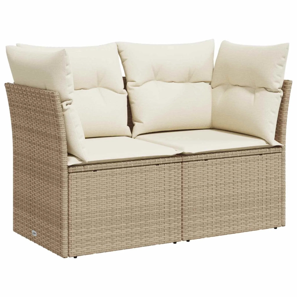 Set di divani 8 pz Beige e Bianco Crema 3448288