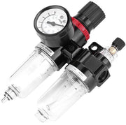 Regolatore di pressione dell'aria - Regolazione di pressione da 0,05-0,85 MPa - Alluminio/polyetilene - Filtro umidità - Sfogo semiautomatico - Prolungamento della vita utile degli strumenti - Filtro dell'aria