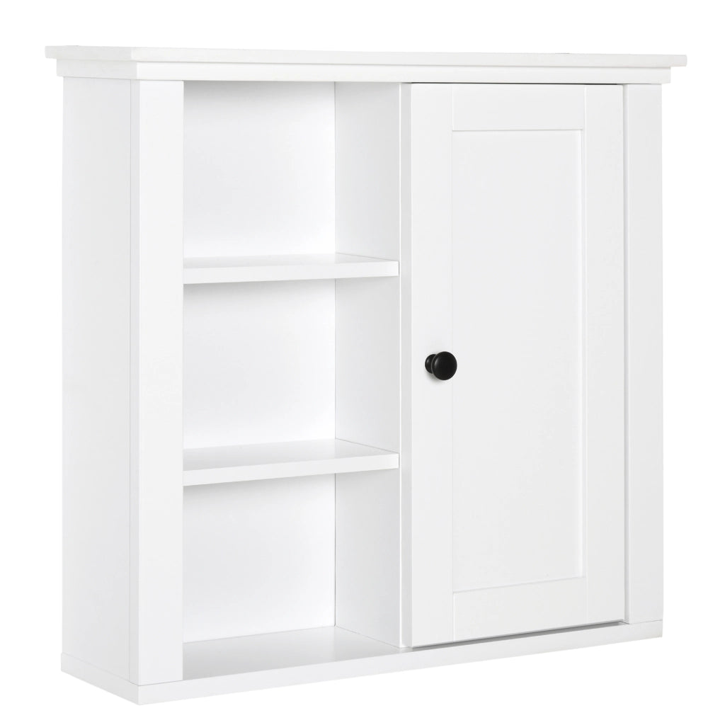 Armadietto da Bagno Sospeso ¨C zephmum ¨C 53x14.5x50.5 cm Bianco Legno