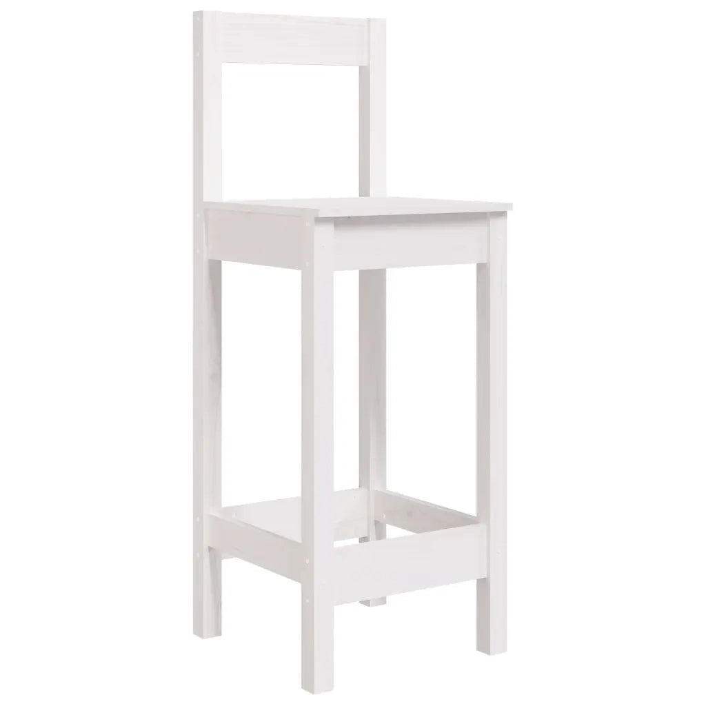 Set Bar da Giardino 5 pz | Set Salotto da Giardino Bianco in Legno Massello di Pino