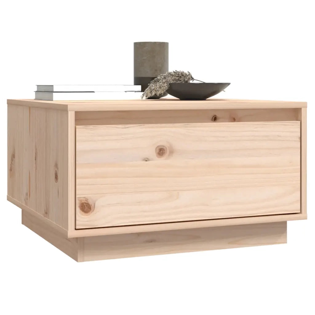Tavolino da Salotto 55x56x32 cm Legno Massello di Pino 813405