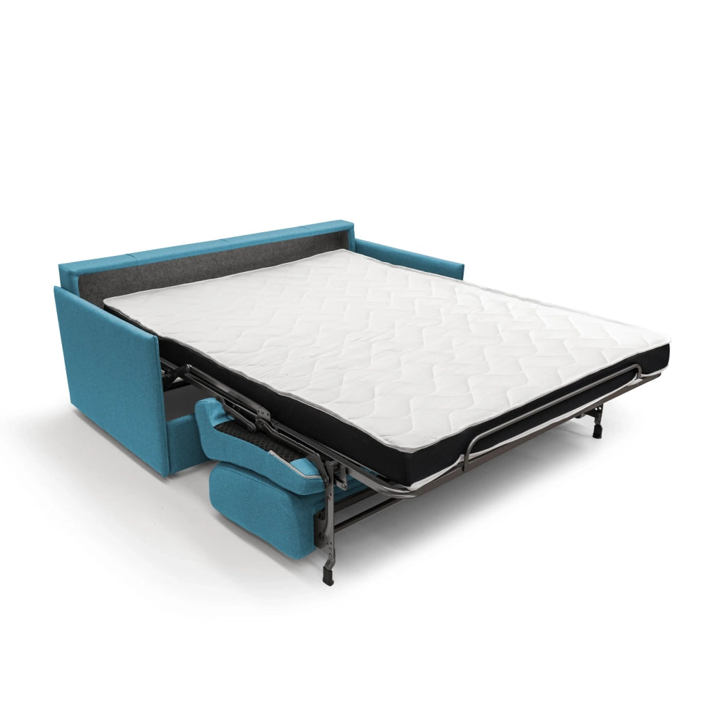Evans Divano letto matrimoniale in tessuto impermeabile T13 149 cm (mat. 120x197) azzurro