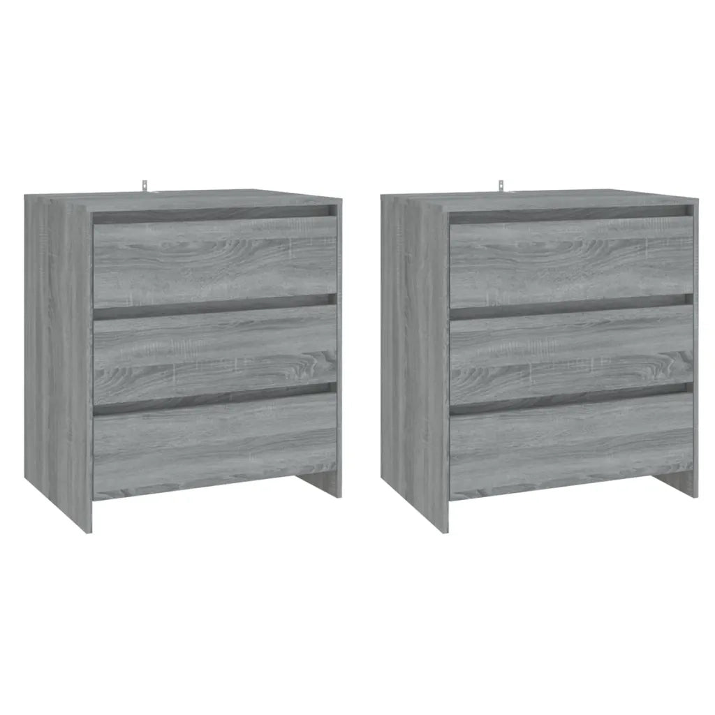 Credenze 3 pz Grigio Sonoma in Legno Multistrato 3098071