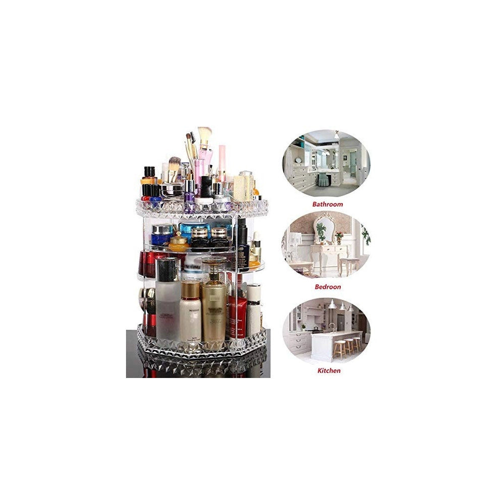 Trade Shop - Organizer Espositore Per Trucco Girevole 360° Rotante Cosmetici Profumi Makeup -