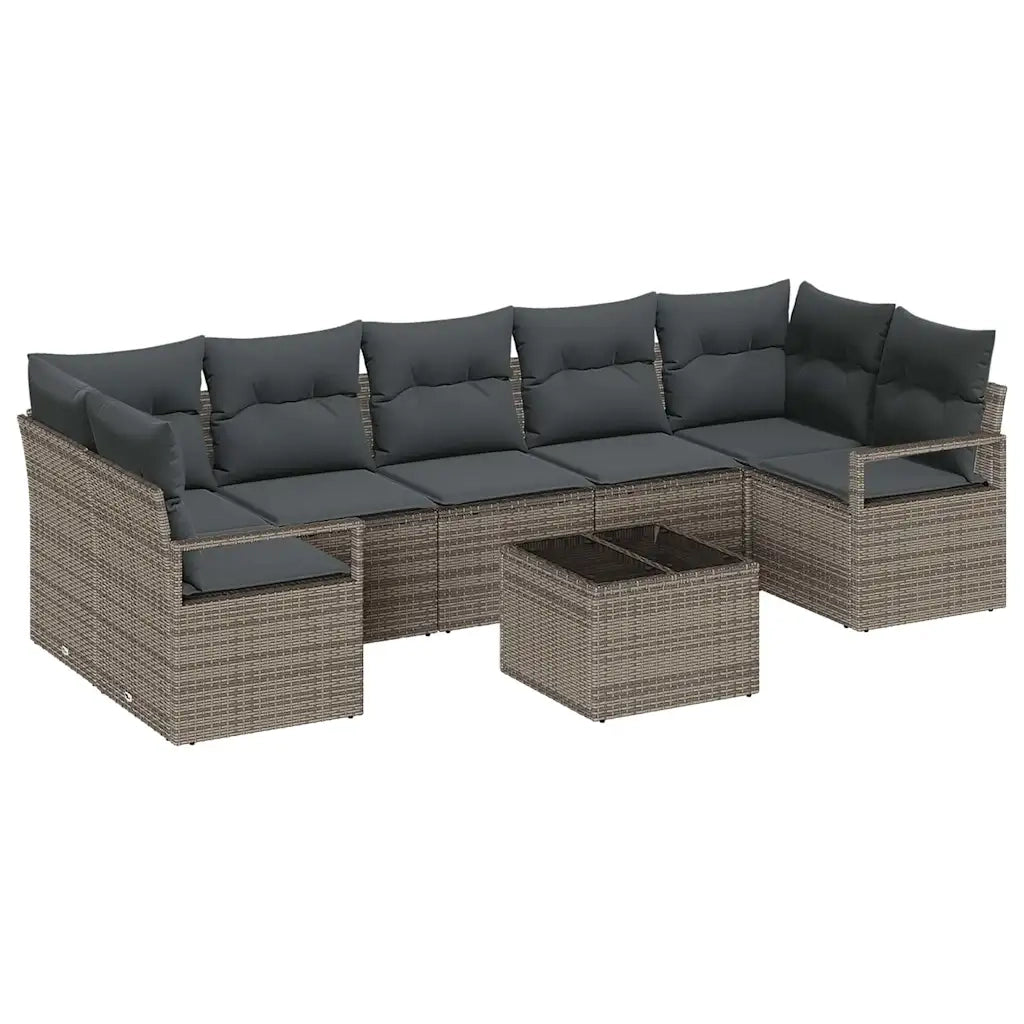 Set di divani 8 pcs Grigio polyrattan 3346299