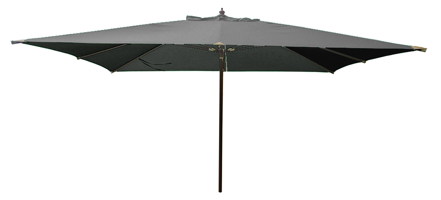 Ombrellone da Giardino 3x4m Palo Ø48 mm in Legno e Poliestere Grigio