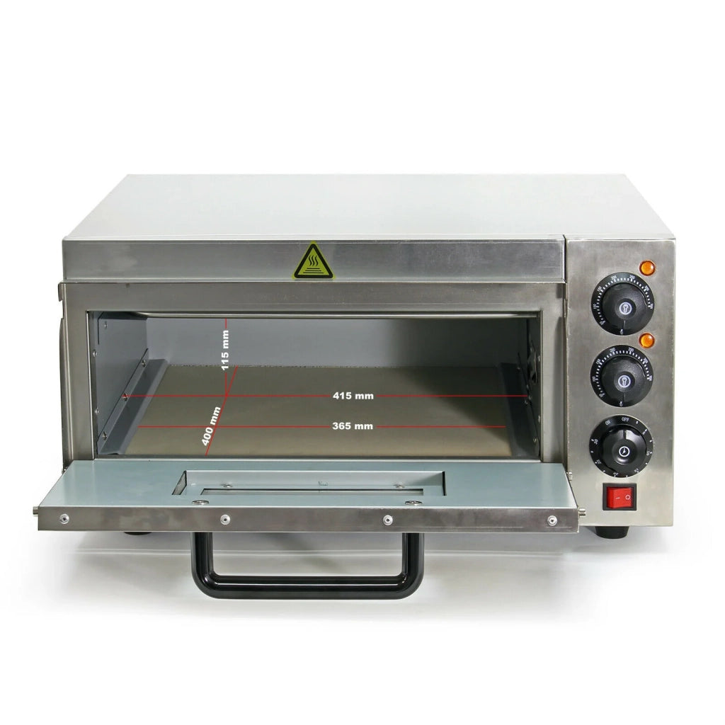 Forno per pizza da 2000 watt acciaio raffinato pietra refrattaria per pizza per uso alimentare 16_0002439