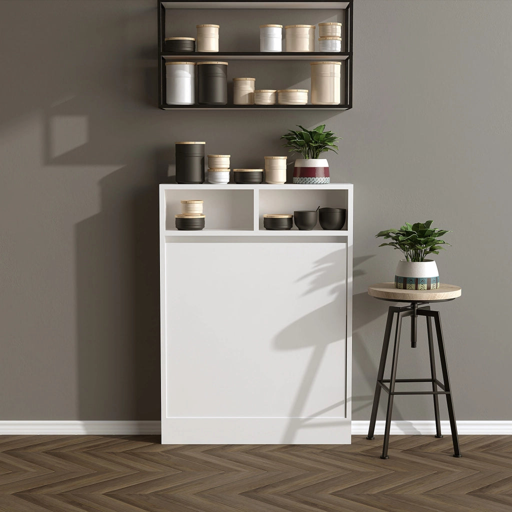 Tavolo da pranzo pieghevole in legno "Bracked" - 70 x 15 x 96 cm - Bianco