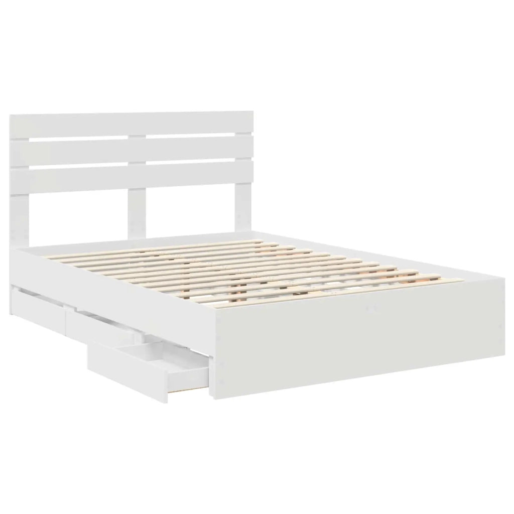 Struttura del letto Bianco 160 x 200 cm Legno Ingegnerizzato