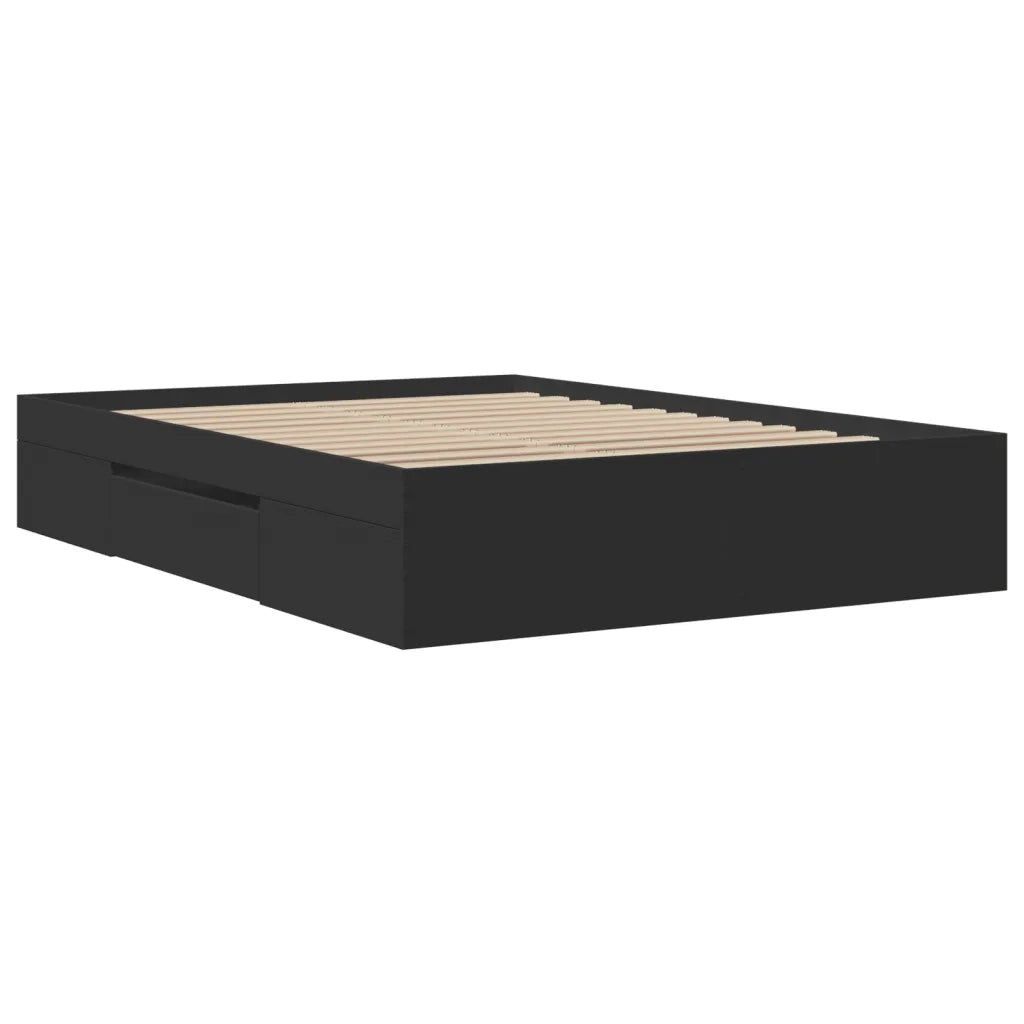 vidaXL Giroletto Nero 120x190 cm in Legno Multistrato