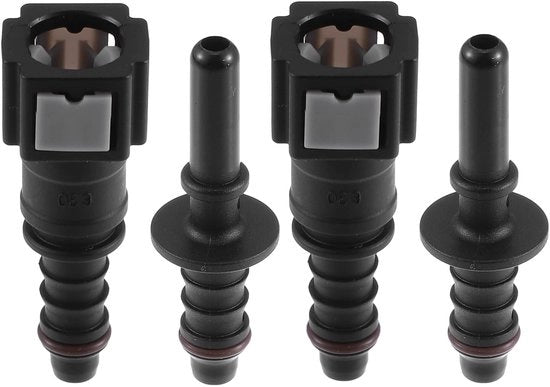 Connettore di rilascio rapido per combustibile - 1/4 SAE a 5/16 - Misura 18x18x74mm - Realizzato in nylon resistente e facile da installare