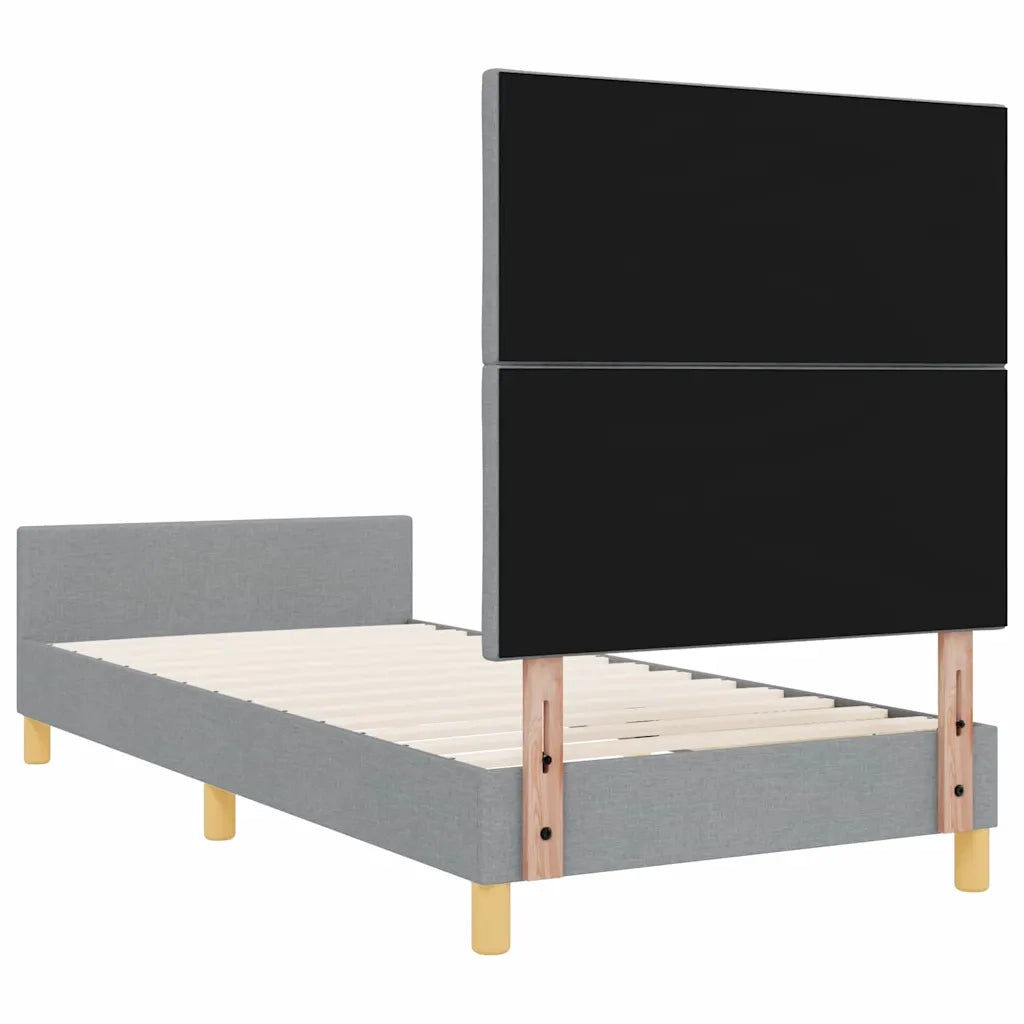 Struttura del letto Grigio chiaro 90 x 200 cm Tessuto 3344774
