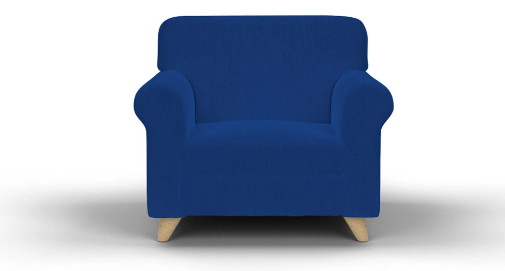 Copridivano Elasticizzato in Tessuto Blu Elettrico 1 Posto