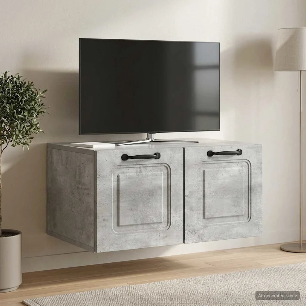 Mobile Porta TV da Muro Grigio Cemento 59,5 x 41 x 30 cm 899358