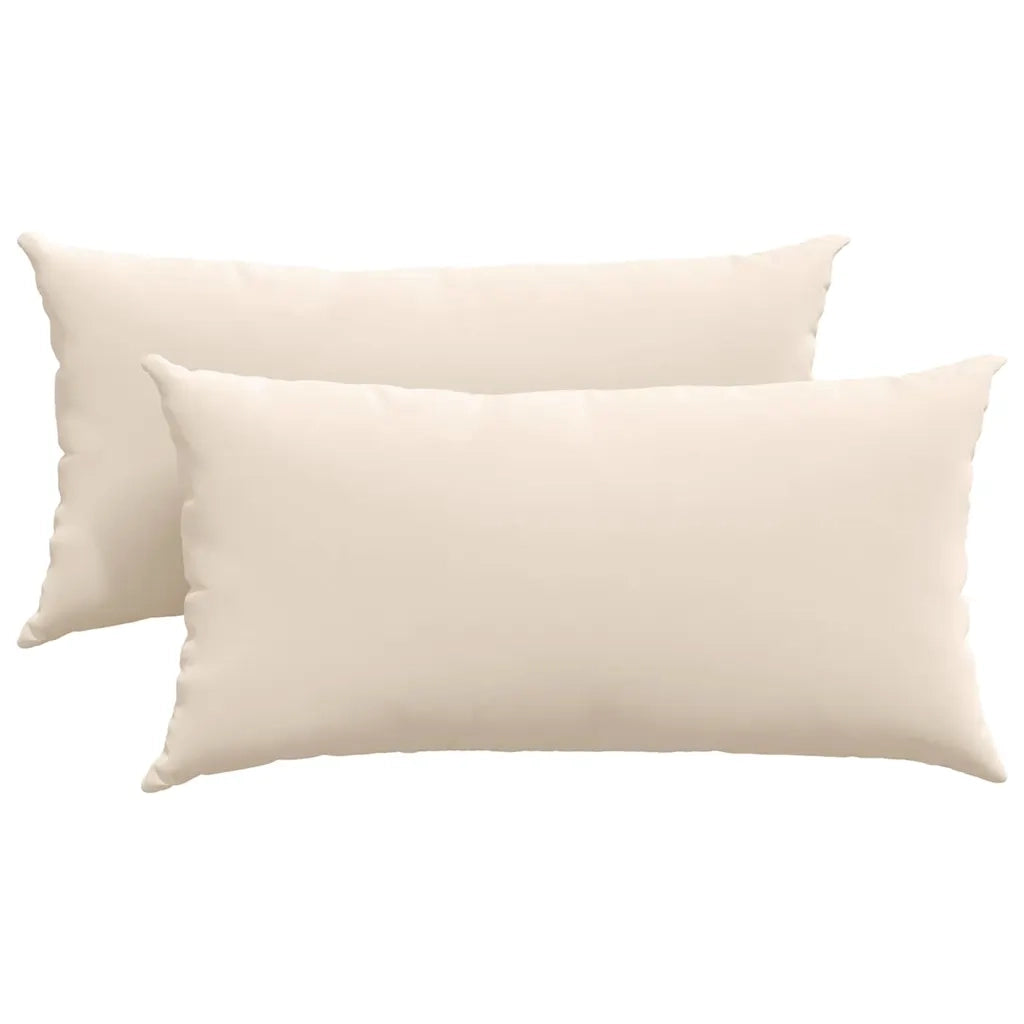 Cuscini da Divano 2 pz | Cuscini per sedie Beige 80 x 40 cm Tessuto