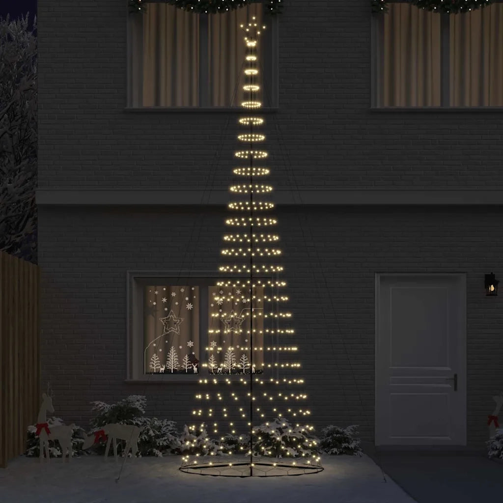 Albero di Natale LED con 555 LED Bianco caldo 500 cm Metallo 42018795