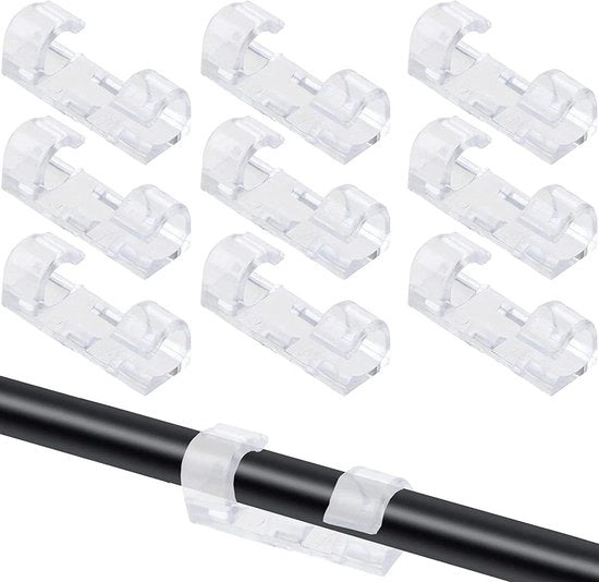 Cable Clips per Gestione dei Cavi TV PC Supporto per i Fili Organizzatore del Cavo e dei Filamenti - 60 pezzi