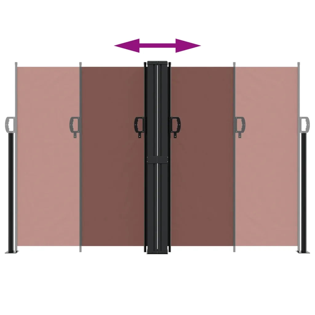Tenda da Sole Laterale Retrattile Marrone 160x1200 cm 4004824