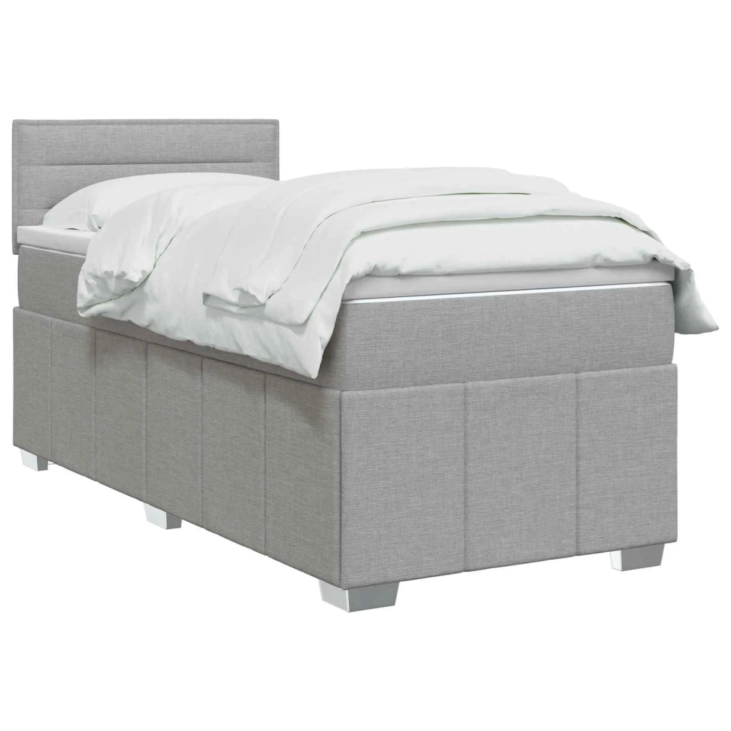 Letto box spring con materasso Grigio Chiaro 80 x 200 cm 3452537