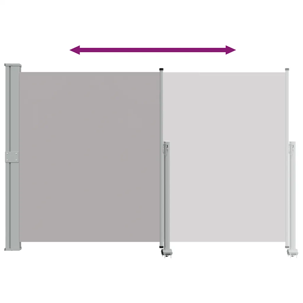 Tenda da Sole Laterale Retrattile 160 x 300 cm Grigia 45195