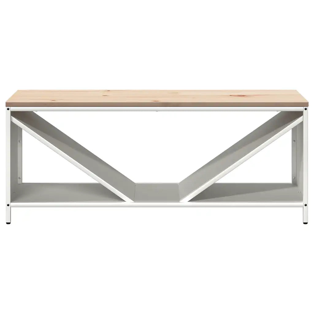 Rastrelliera per Legna da Ardere con Piano Bianca 100x40x60 cm 864256