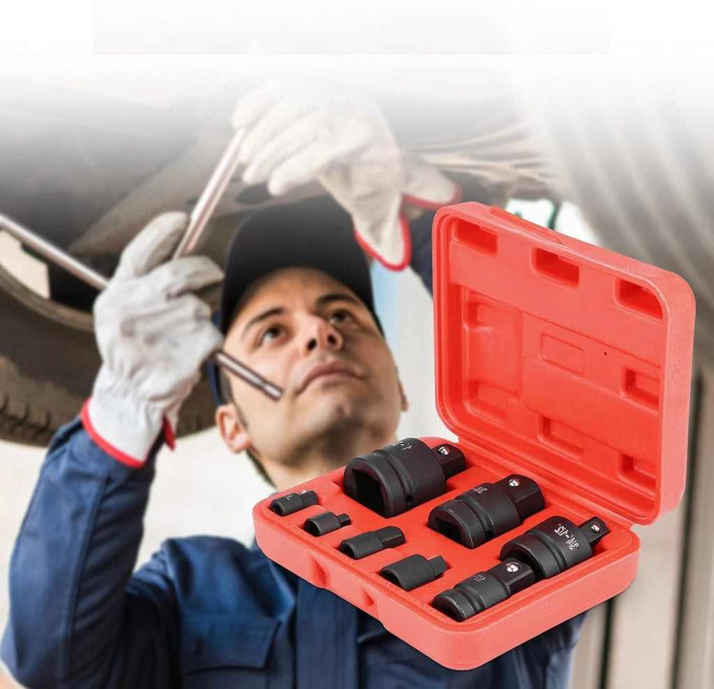 Set adattatori riduttori 8pz impatto bussole aria compressa