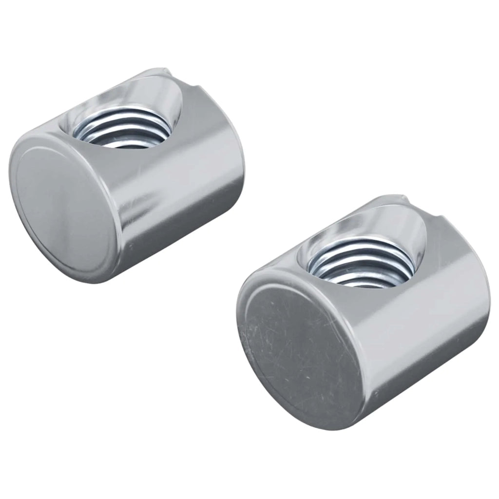 Dadi a tamburo 2 pz Argento M6 x 12 mm Metallo CFW3719560