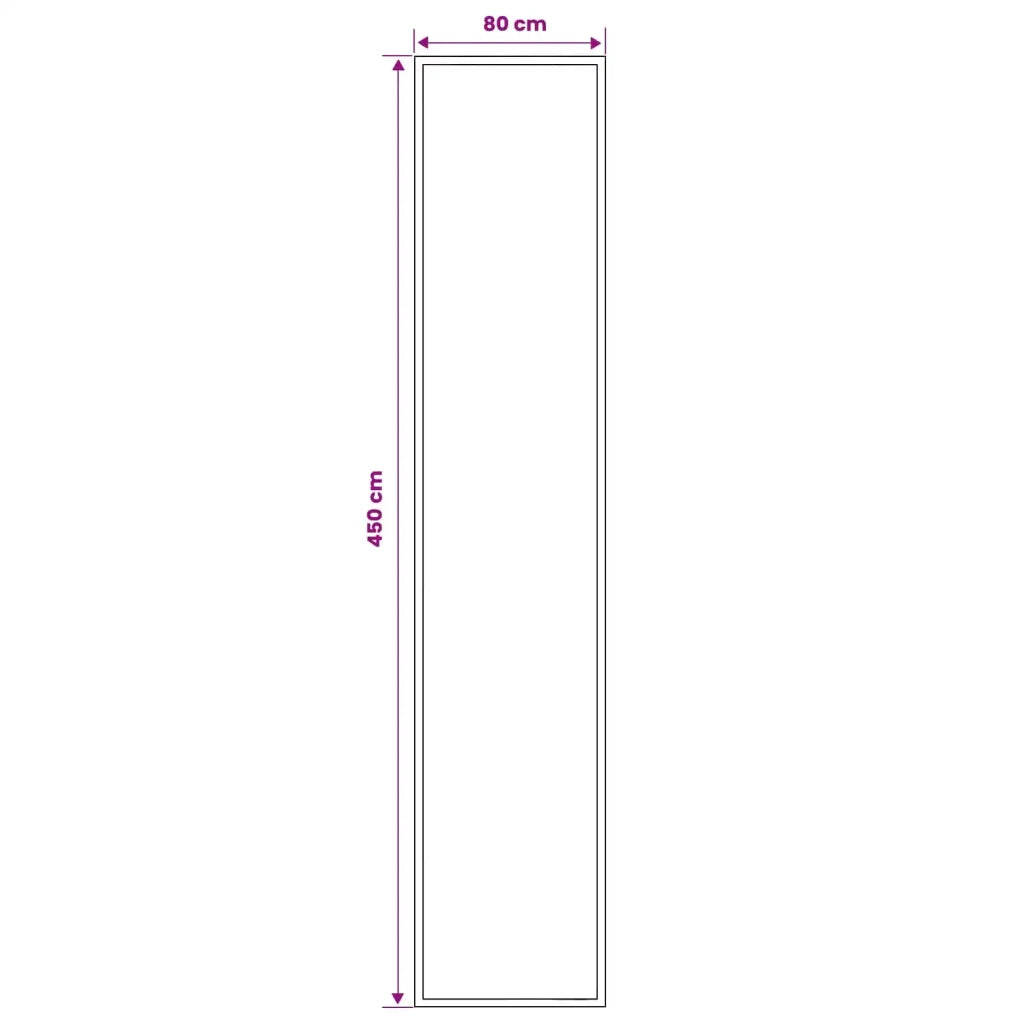 Tappeto Runner FLORNES Tessuto Ocra 80 x 450 cm PP 7 mm 42057372