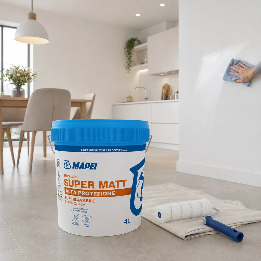 Dursilite gypsos 4 l idropittura antimuffa superlavabile per cartongesso