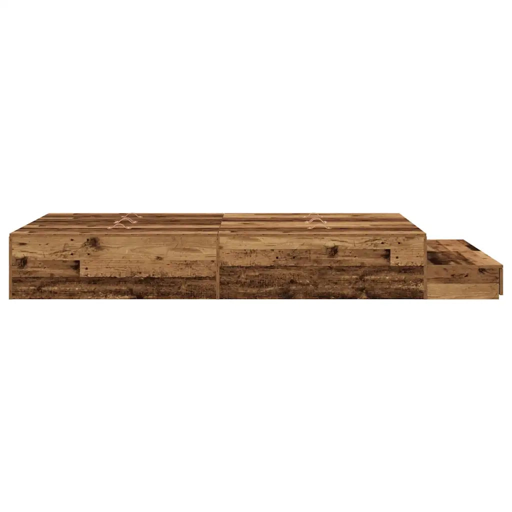 Struttura letto con contenitore Legno vecchio 120 cm 3335691