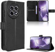 Coprioggetto premium magnetico - Flipcase - Fibra di carbonio - Nero - Adatto per OnePlus 13R - Resistenze agli urti - Copritelefono