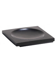 Portasapone da tavolo quadrato GAMMA in resina nera opaca 9,5 x9,5 x1,5 cm