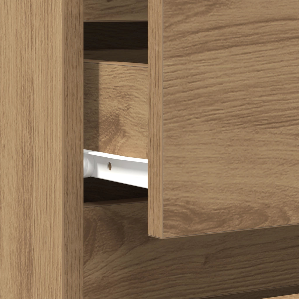 Comodino  in Rovere Artigianale 40x35x50 cm in Legno Compensato