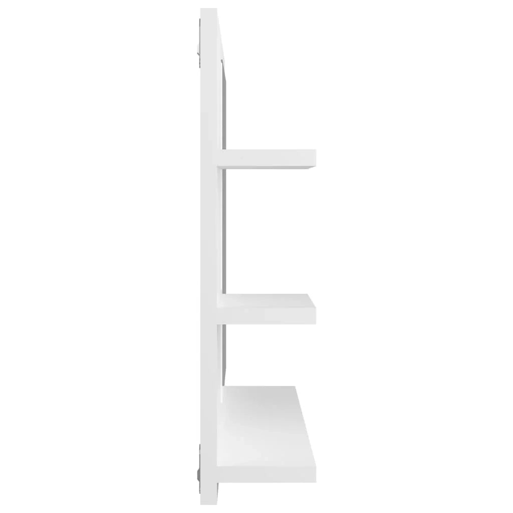 Specchio da bagno 60 x 10,5 x 45 cm in truciolare bianco 02_0006906